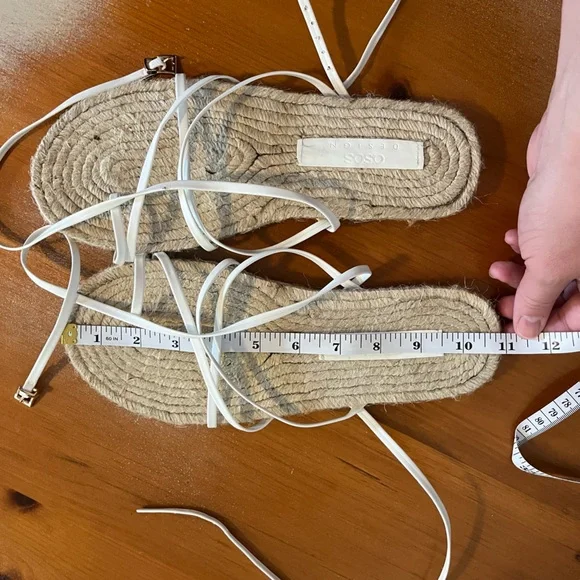 ASOS DESIGN Jamila toe loop espadrille , White, Women's US10 - Picture 6 of 10